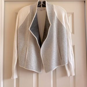 Cute wool Loft off-white and grey sweater, XS, NWOT